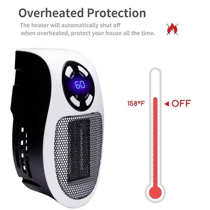 350W Portable Heater Electric Heater Convenient Room Heater Remote Control Wall Mounted Heater Winter Heating Home Appliance