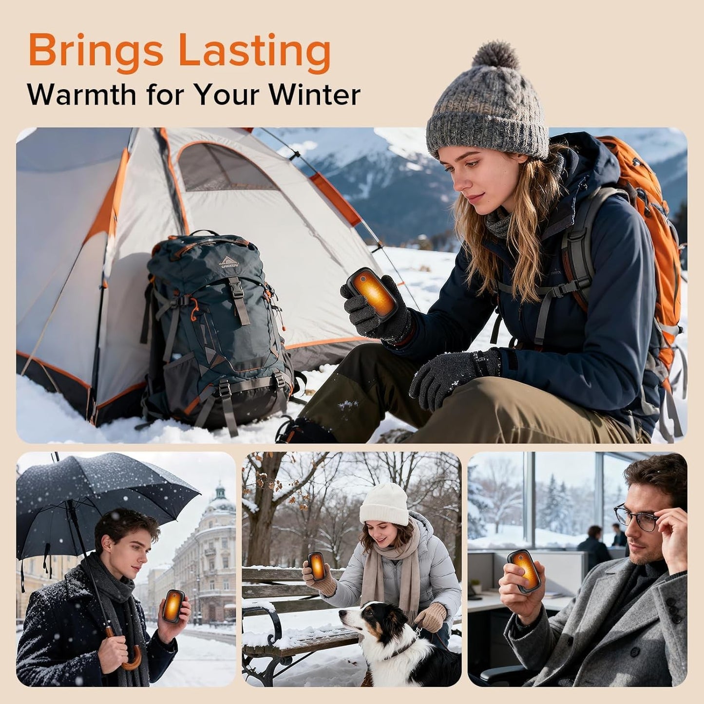 2 Pack Hand Warmers Rechargeable, Magnetic Electric Hand Warmers, 12H Max Heatin